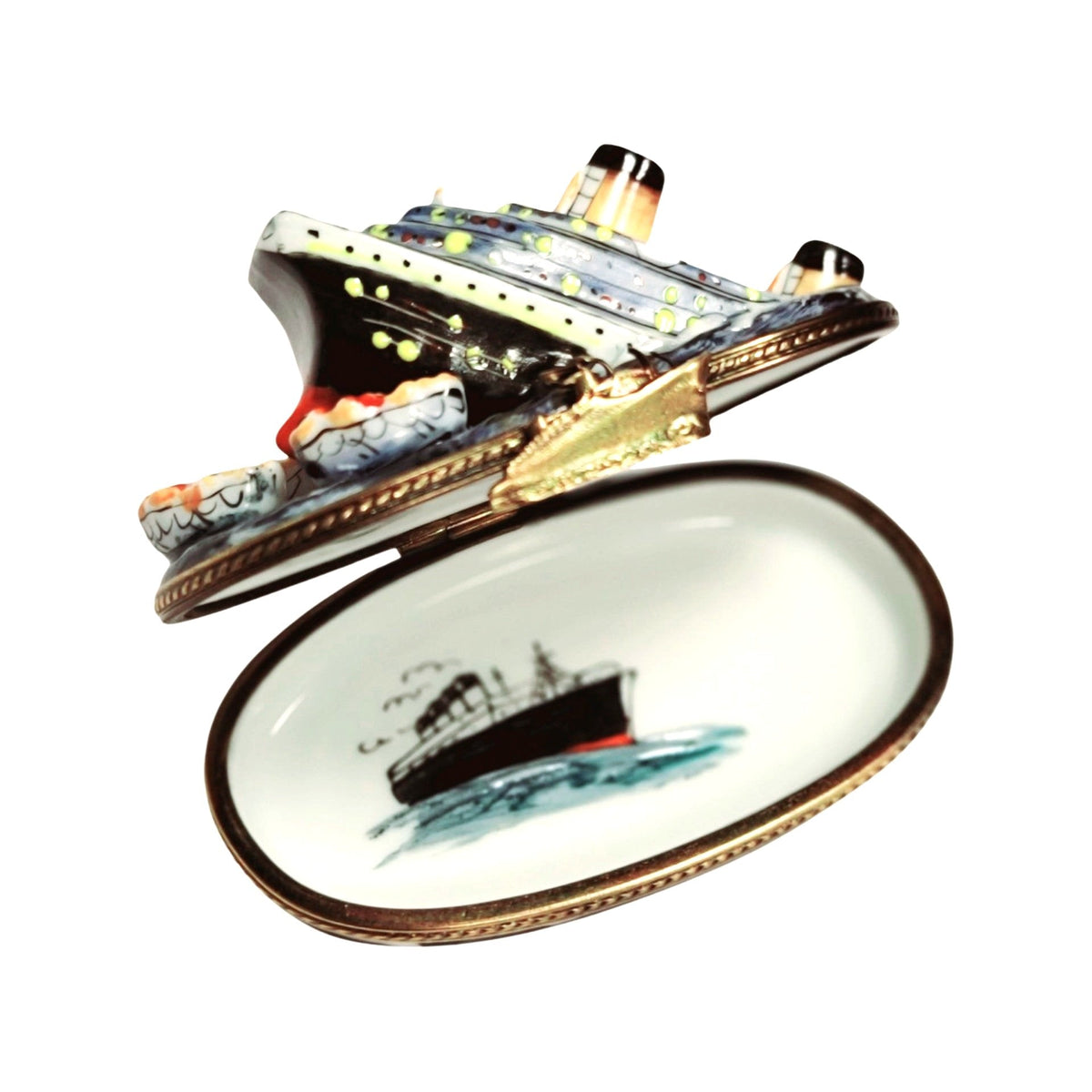 Hand-painted Sinking Titanic Limoges box, French artistry for lovers of fine art