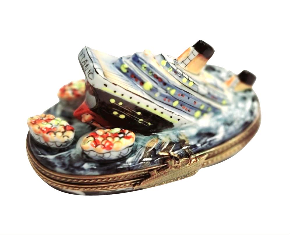 Sinking Titanic Limoges Box for Collectors, a hand-painted Limoges porcelain gift