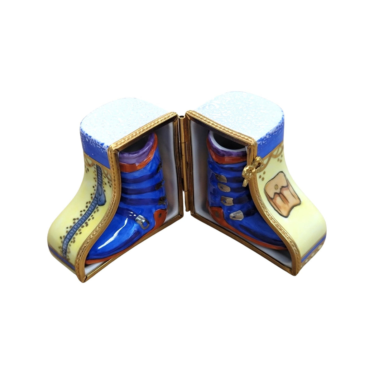 Ski Boots in Case Skiing Skier Limoges Box Figurine, view 2
