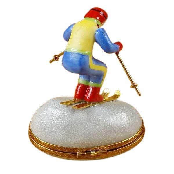 Skier on Mountain Limoges Box USA, view 3