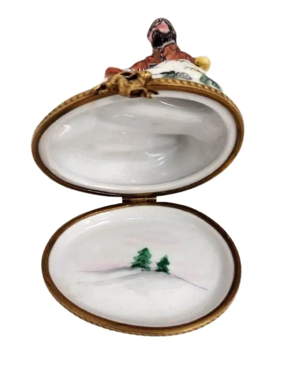 Skiers Skiing Limoges Box for Ski Lovers, view 4