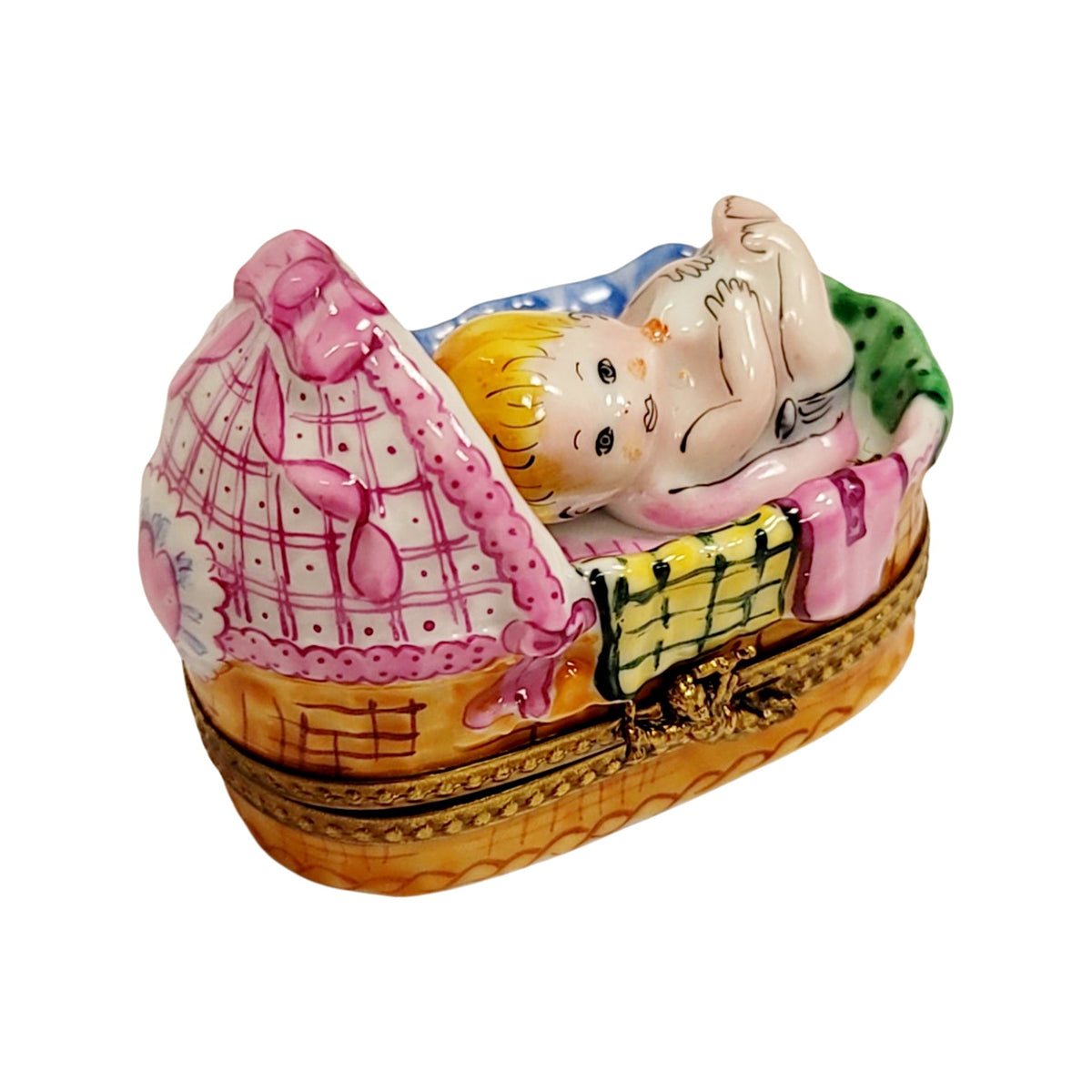 A thoughtful gift for Francophiles: the Baby in Basket Sleeping Limoges box
