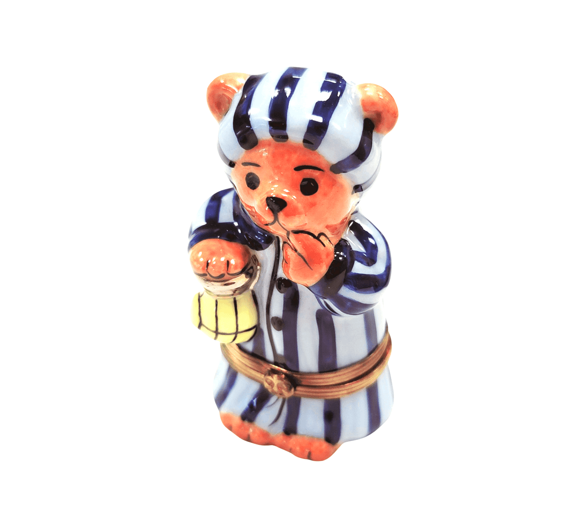 Sleepy Time Teddy Bear Limoges Box Figurine for Collectors, a hand-painted Limoges porcelain gift