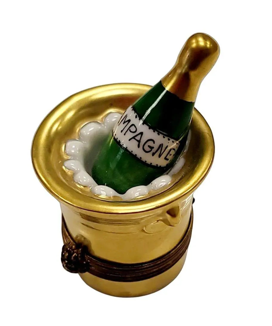 Small Gold Champagne on Ice Limoges Box, view 3