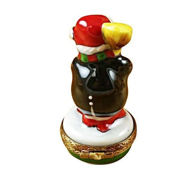 Small Laughing Snowman Limoges Box for Holiday Cheer, view 2