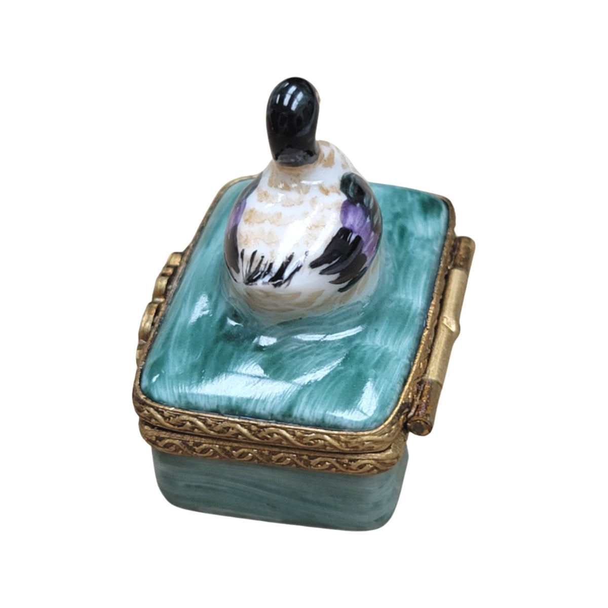 Small Mallard Duck Limoges Box, view 3