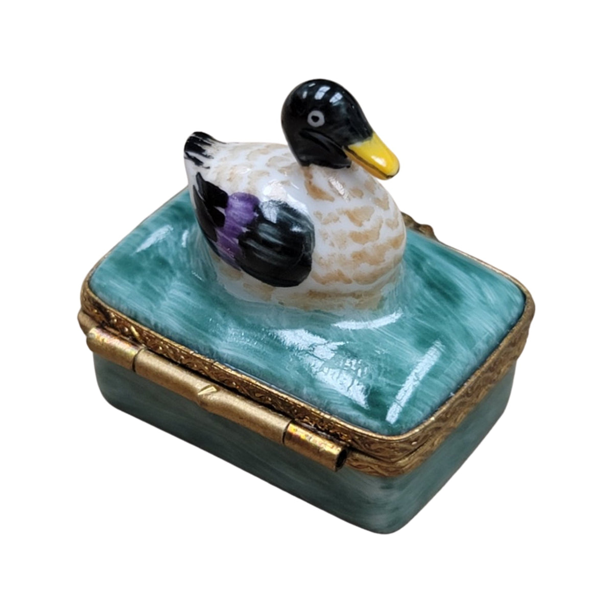 Small Mallard Duck Limoges Box, view 4