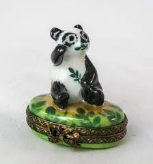 Small Panda Bear Limoges Box for Collectors Limoges, view 2