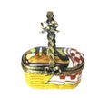 Small Picnic Basket Limoges Box, a hand-painted Limoges porcelain gift