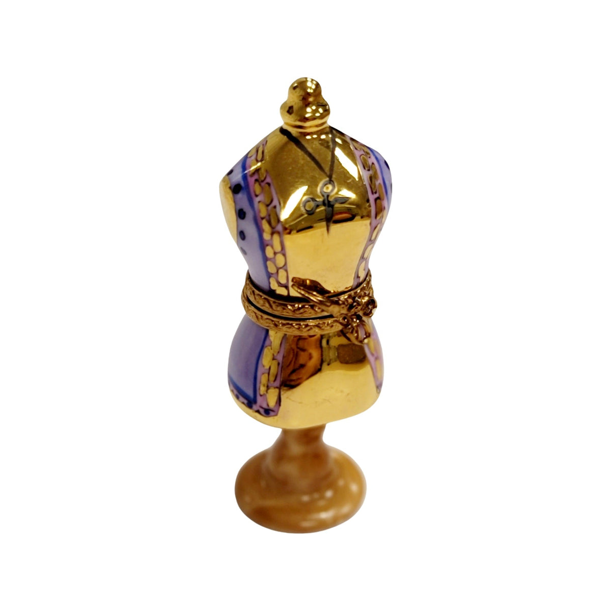 Smaller Mannequin Clothing Dress Form for Collectors, a hand-painted Limoges porcelain gift