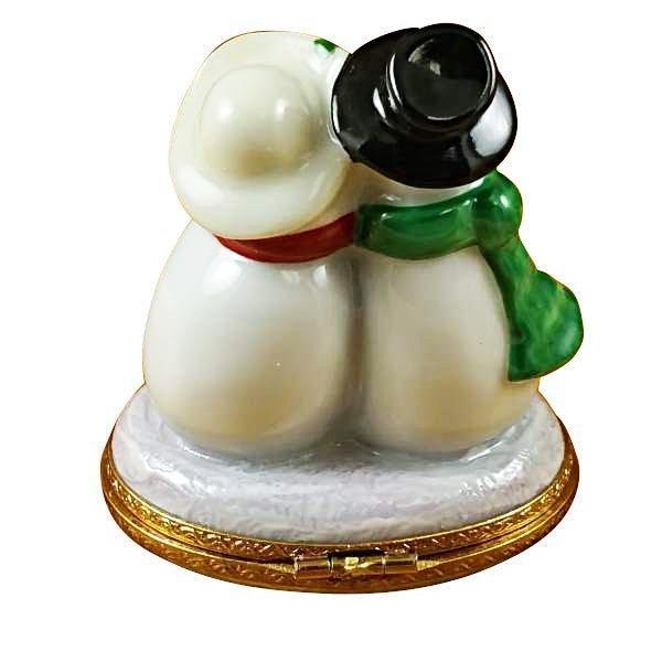 The Snowman Couple, a Limoges keepsake with true French charm