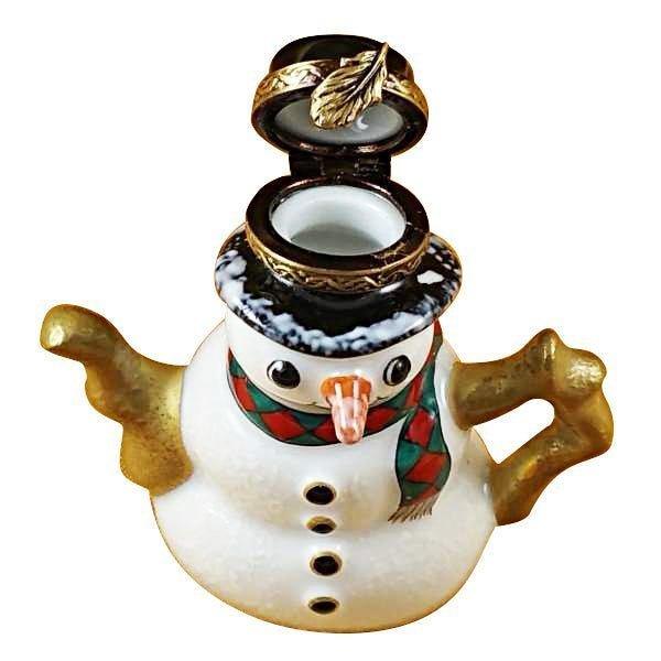 Snowman Teapot Limoges Box for Holiday Cheer Gift, view 2
