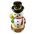 Snowman Limoges Box for Holiday Gifting, a hand-painted Limoges porcelain gift