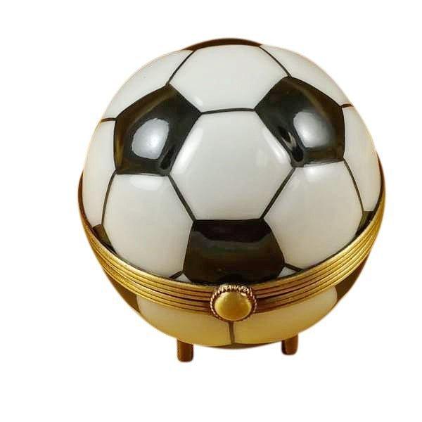 Limoges Boutique presents the Rochard Soccer Ball, a genuine Limoges box painted by hand in France