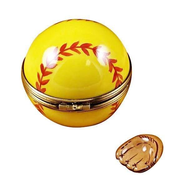 Softball with Removable Glove Limoges Box, view 3
