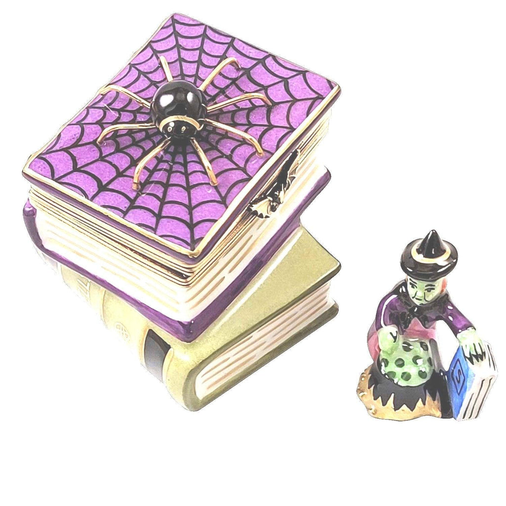 Limoges Boutique presents the Rochard Spell Books with Spider Witch, a genuine Limoges box painted by hand in France