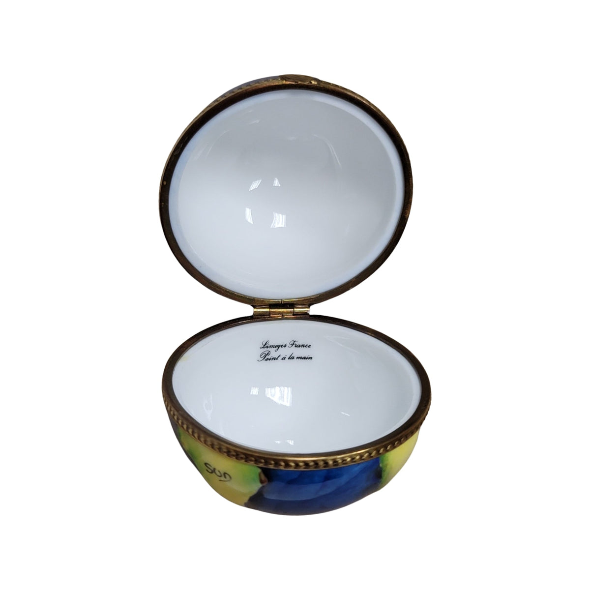 Spinning World Globe Limoges Box Figurine, view 2