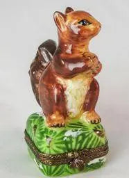 Fine art lovers will admire this Squirrel Limoges box
