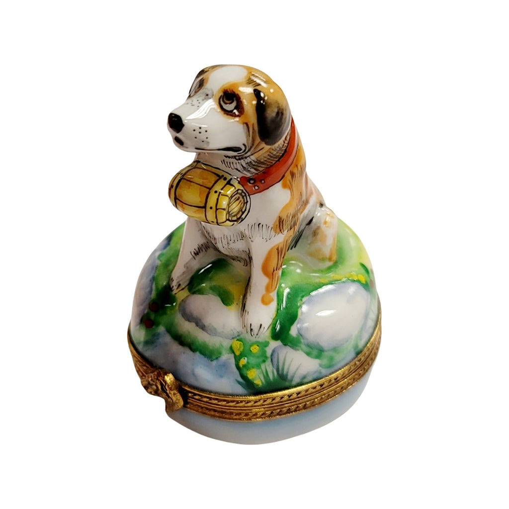St Bernard Dog Limoges box, an heirloom-quality piece for collectors