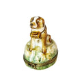 St Bernard Dog Porcelain Limoges Porcelain Art Object 1 Gift, a hand-painted Limoges porcelain gift