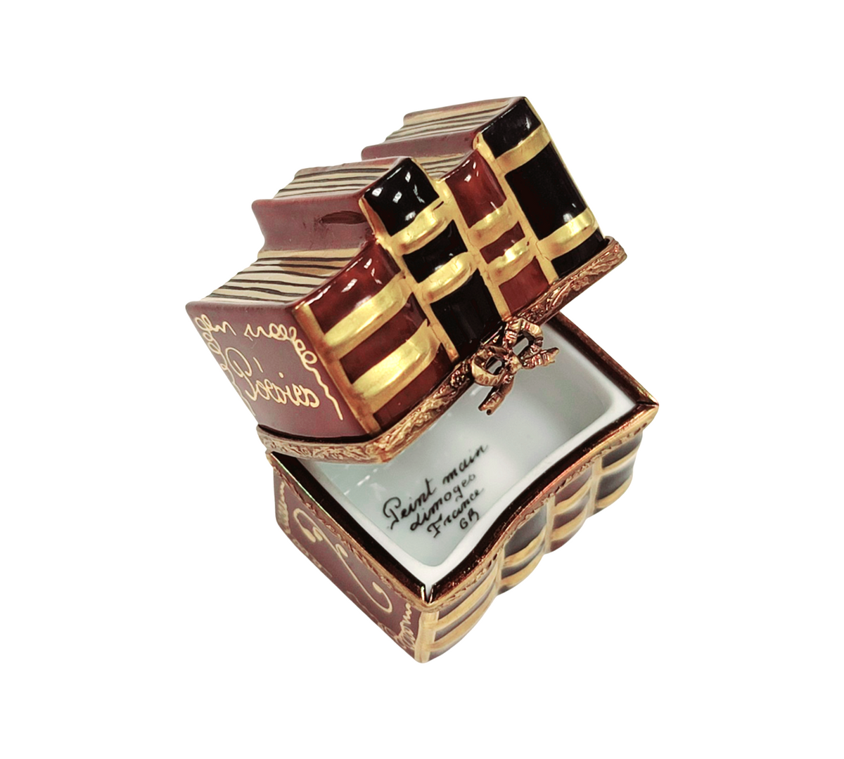Stack of Books Poems Limoges Box Figurine, view 2