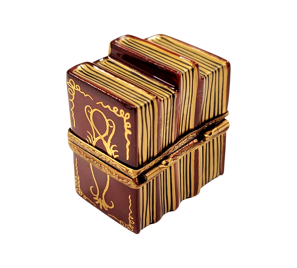 Stack of Books Poems Limoges Box Figurine, view 4