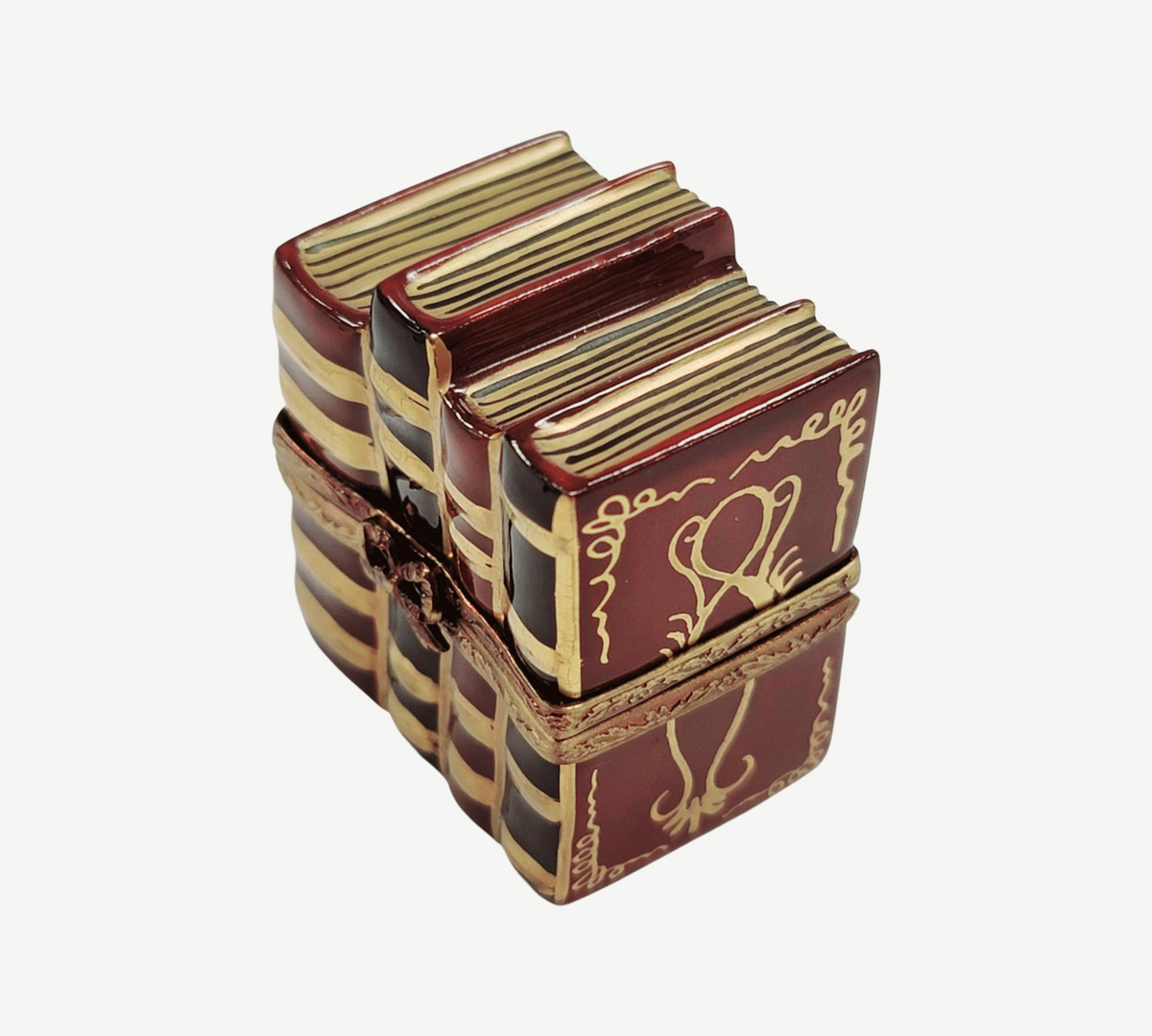 Stack of Books Poems Limoges Box Figurine, view 6