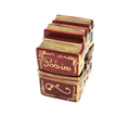 Stack of Books Poems Limoges Box Figurine, a hand-painted Limoges porcelain gift