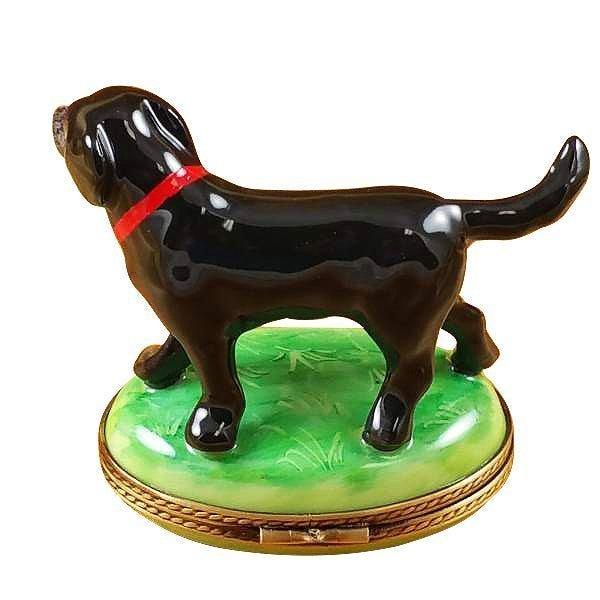 Standing Black Labrador Limoges Box for Dog Lovers, view 3