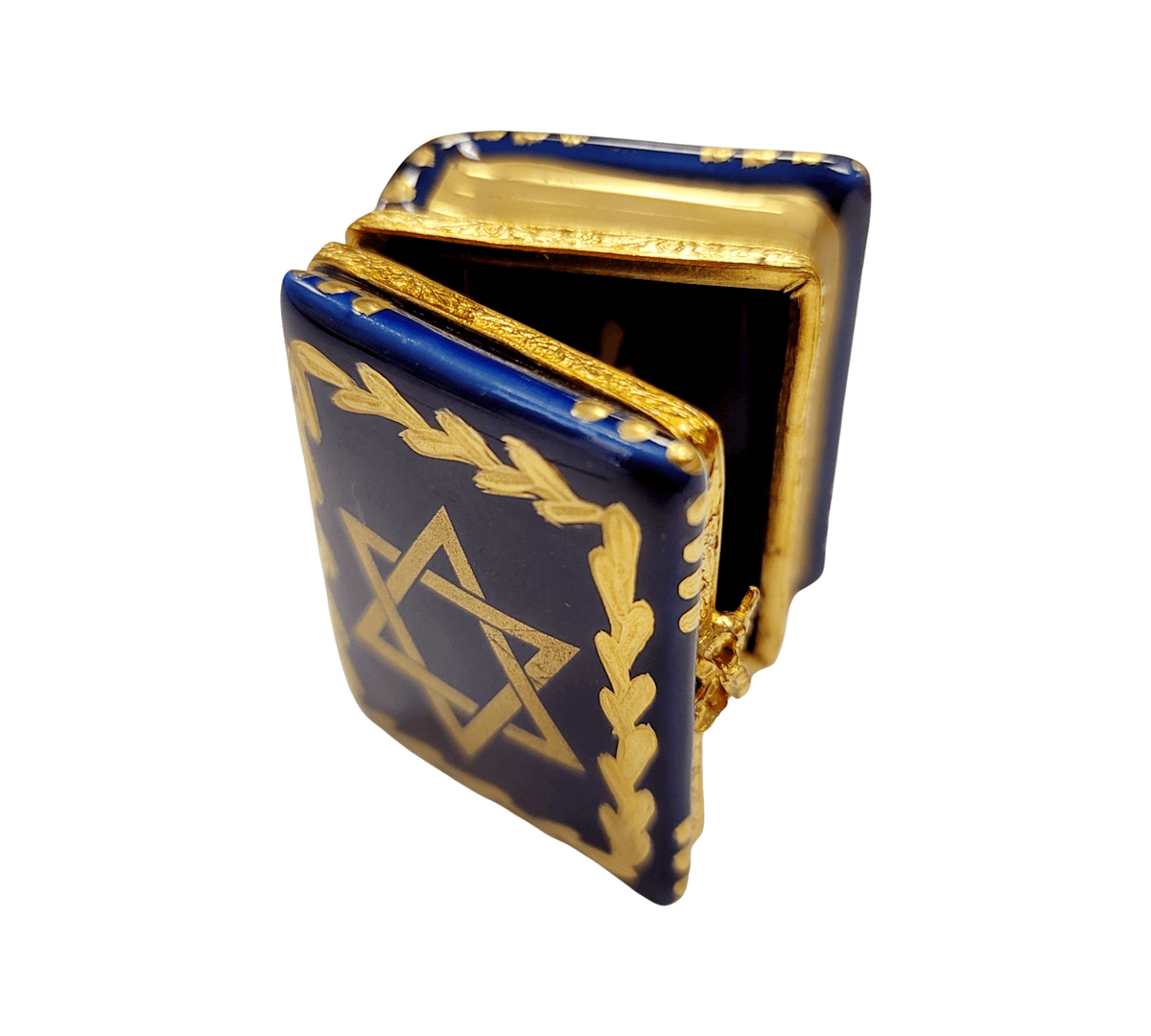 Treasured French collectible: Star of David Book Hanukkah Limoges box, painted by hand