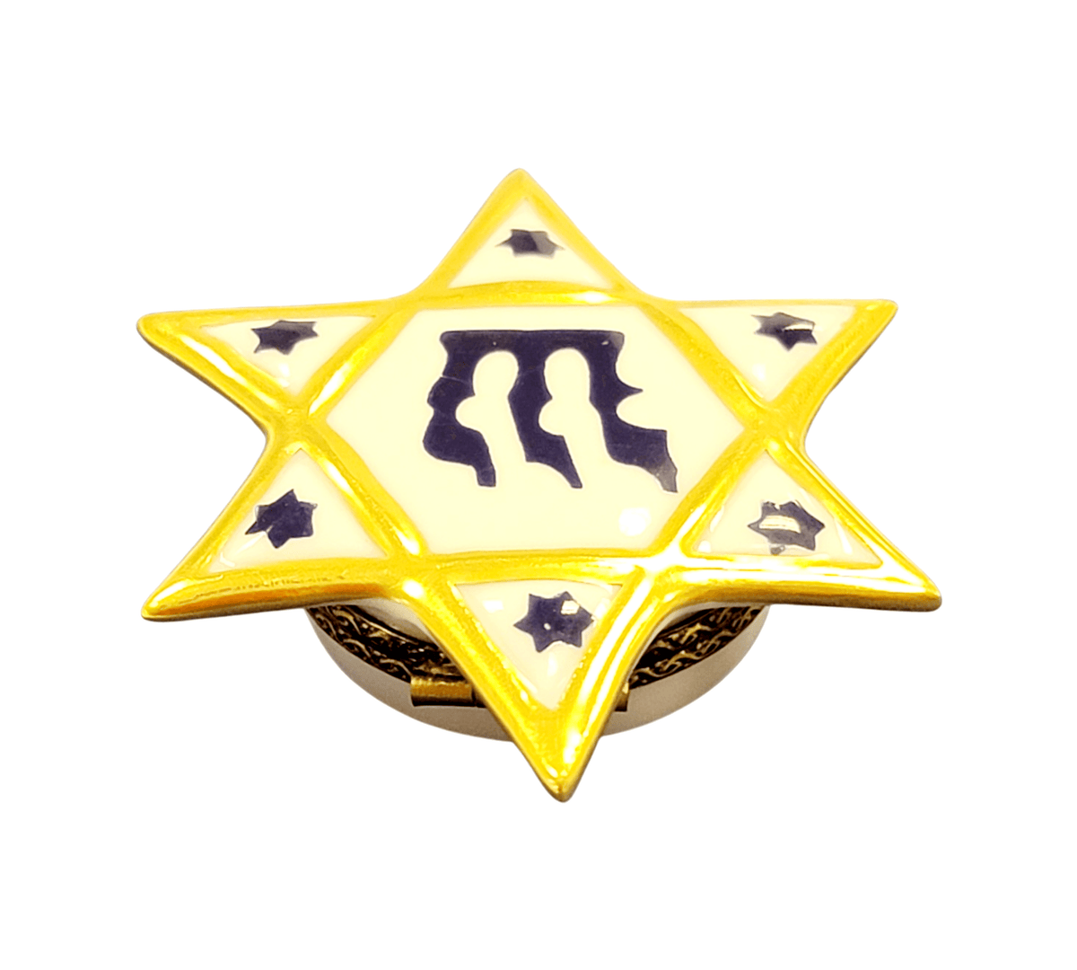 Star of David Limoges Box for Elegant Gifting, a hand-painted Limoges porcelain gift