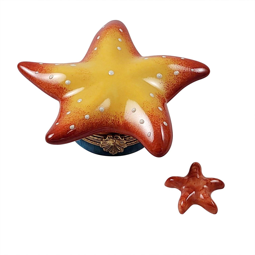 Limoges Boutique presents the Rochard Starfish with Star Fish, a genuine Limoges box painted by hand in France