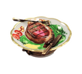 Steak Dinner on Plate Limoges Box Figurine for Food Lovers, a hand-painted Limoges porcelain gift