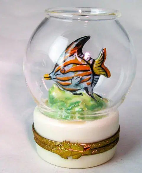 Striped Fish in Porcelain Limoges Porcelain Art Object Collectors, view 2
