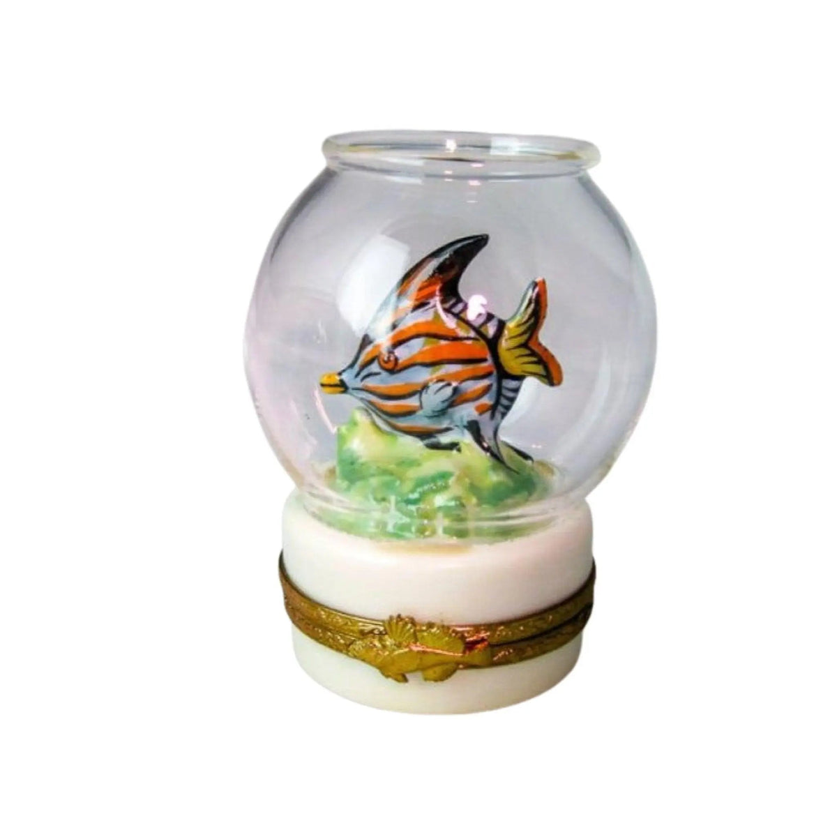 Limoges Boutique presents the Striped Fish, a genuine Limoges box painted by hand in France