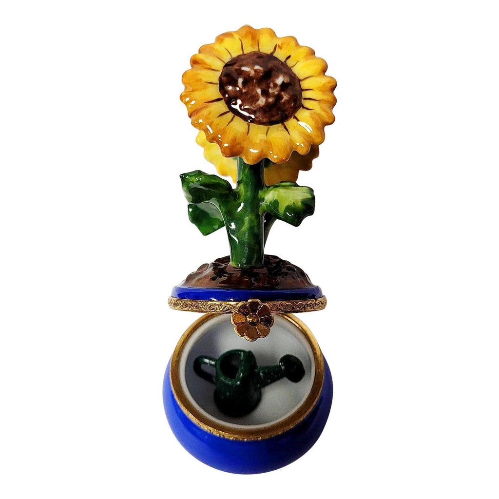 Sunflowers in a Pot with Removable Watering Can Limoges Box, view 4