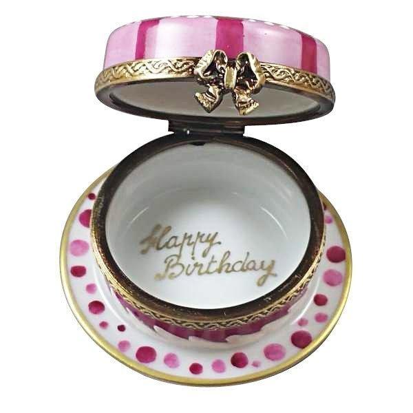 Sweet Sixteen Birthday Cake Limoges box painted by hand in Limoges, France, a gift to treasure