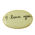 Set of two I Love You hand-painted porcelain goodies for a Limoges box