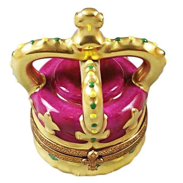 Tall Crown Limoges Box for Discerning Collectors, a hand-painted Limoges porcelain gift