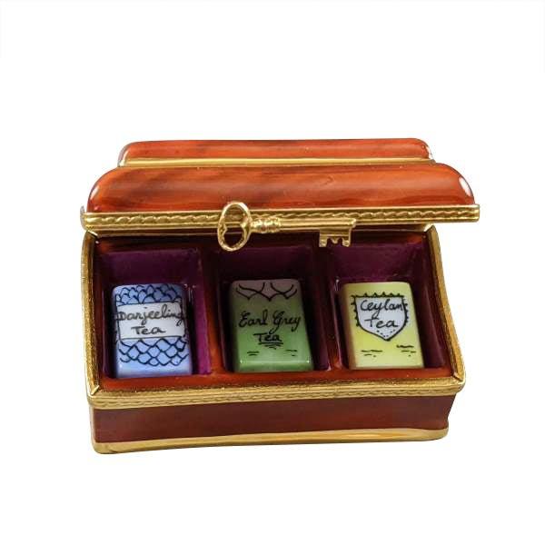Tea Box with 3 Removable Tea Limoges Box Collectible, view 2