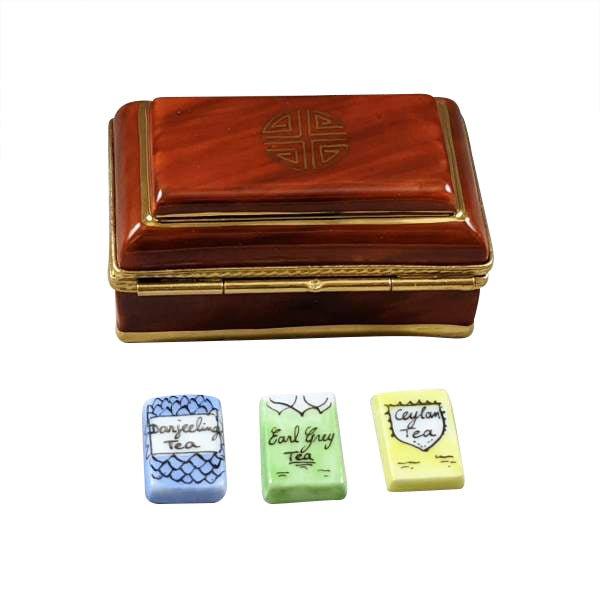 Tea Box with 3 Removable Tea Limoges Box Collectible, view 3