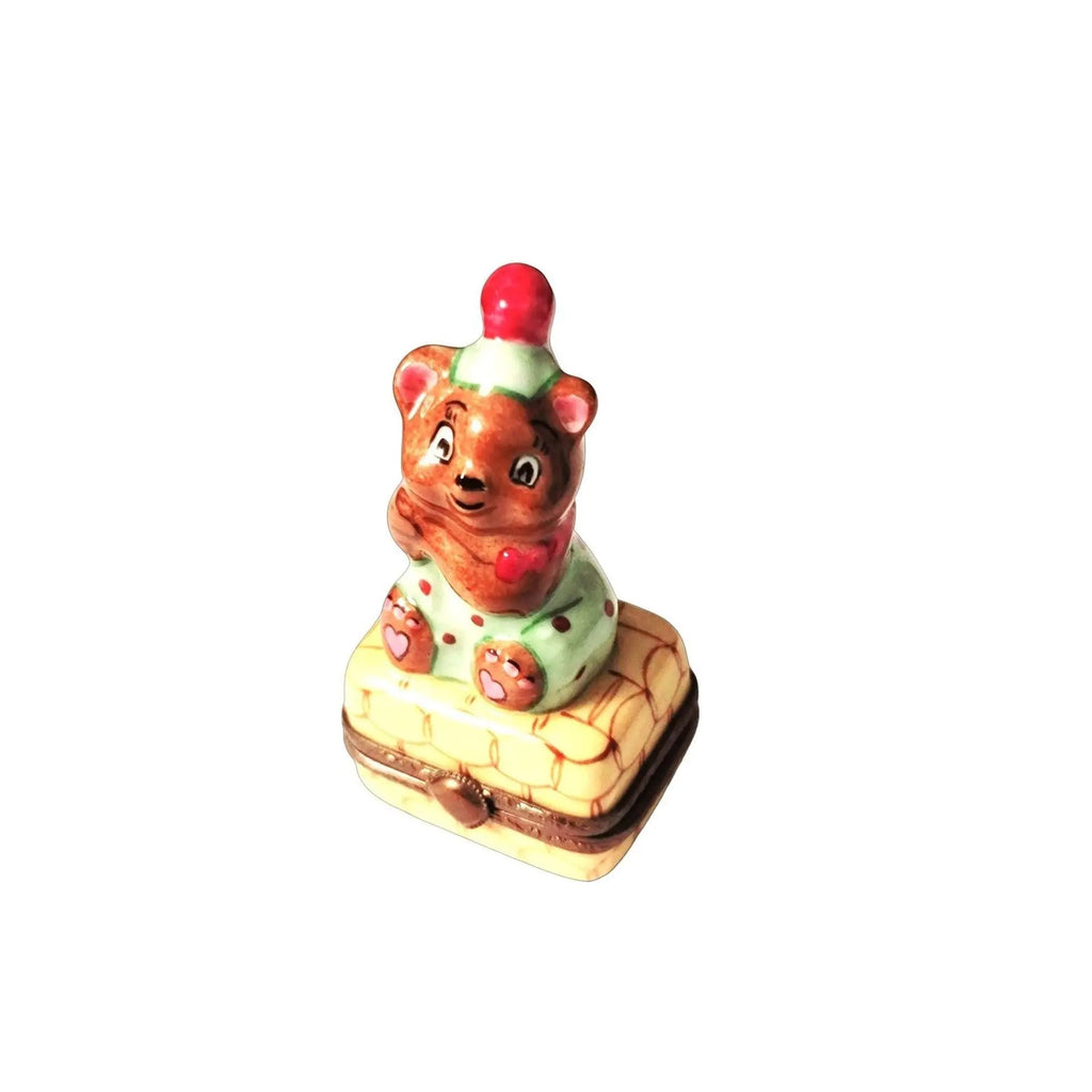 Teddy Bear Love Clown Limoges Box Figurine Limoges, view 2