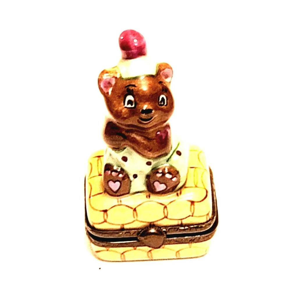 Teddy Bear Love Clown Limoges Box Figurine Limoges, view 3