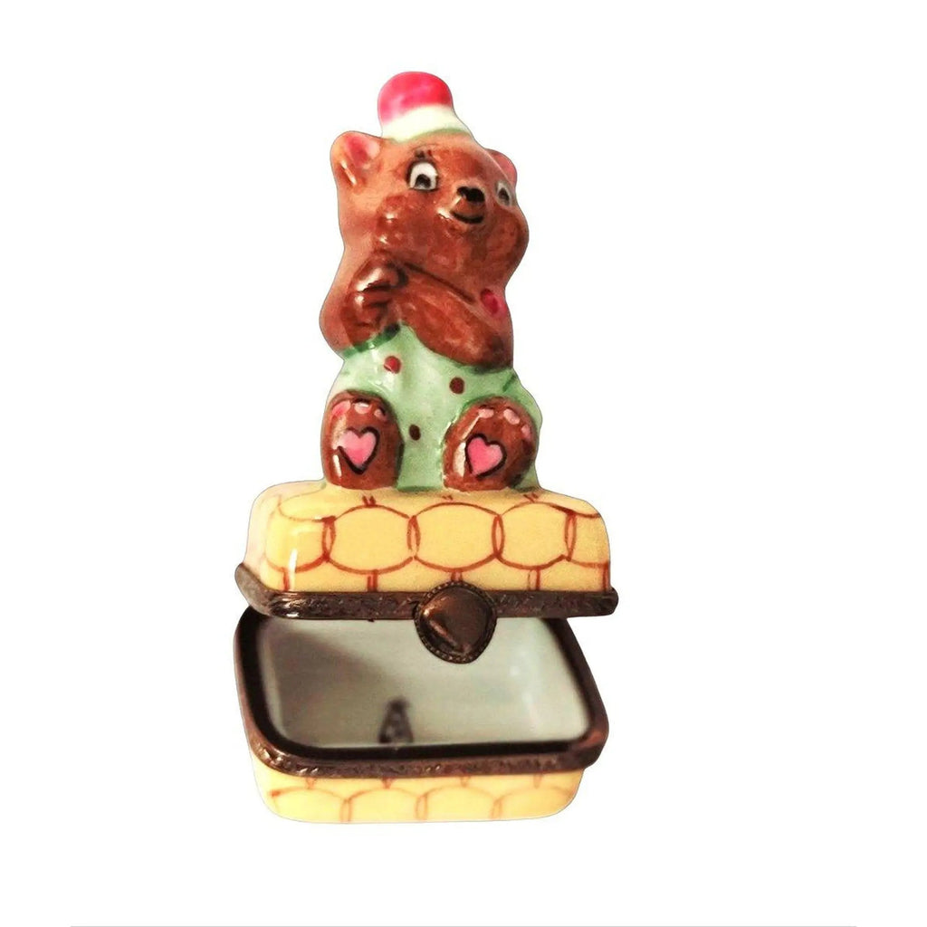 Teddy Bear Love Clown Limoges Box Figurine Limoges, view 4