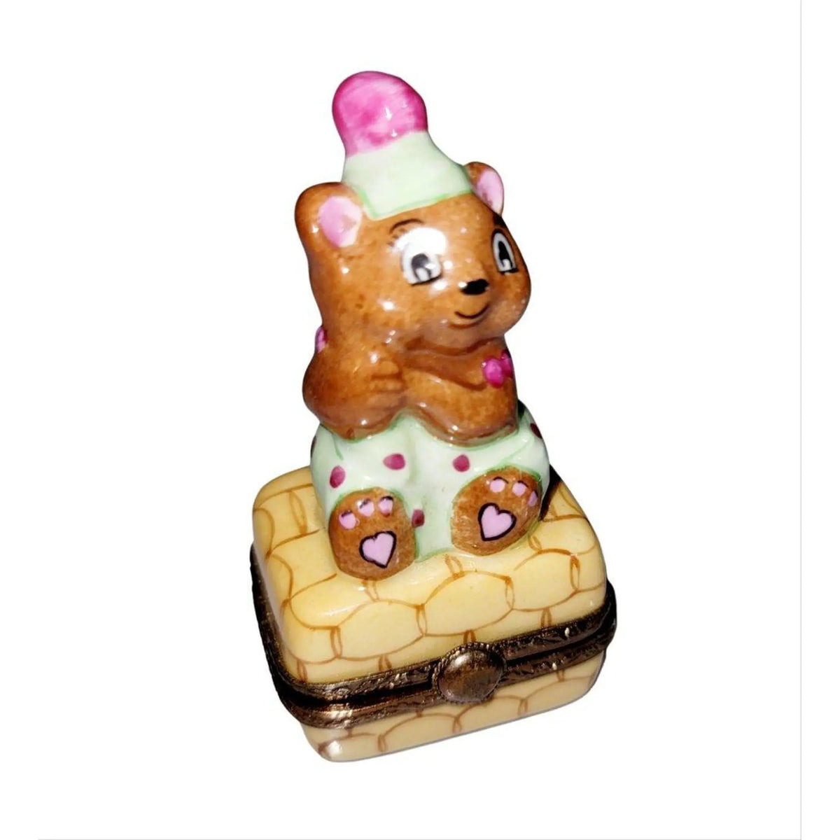 Teddy Bear Love Clown Limoges Box Figurine Limoges, view 7