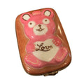 Teddy Bear Cookie Love Limoges Box, a hand-painted Limoges porcelain gift