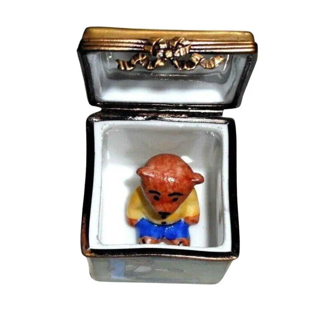 Block W Teddy Bear Limoges Box Figurine La Gloriette, view 4
