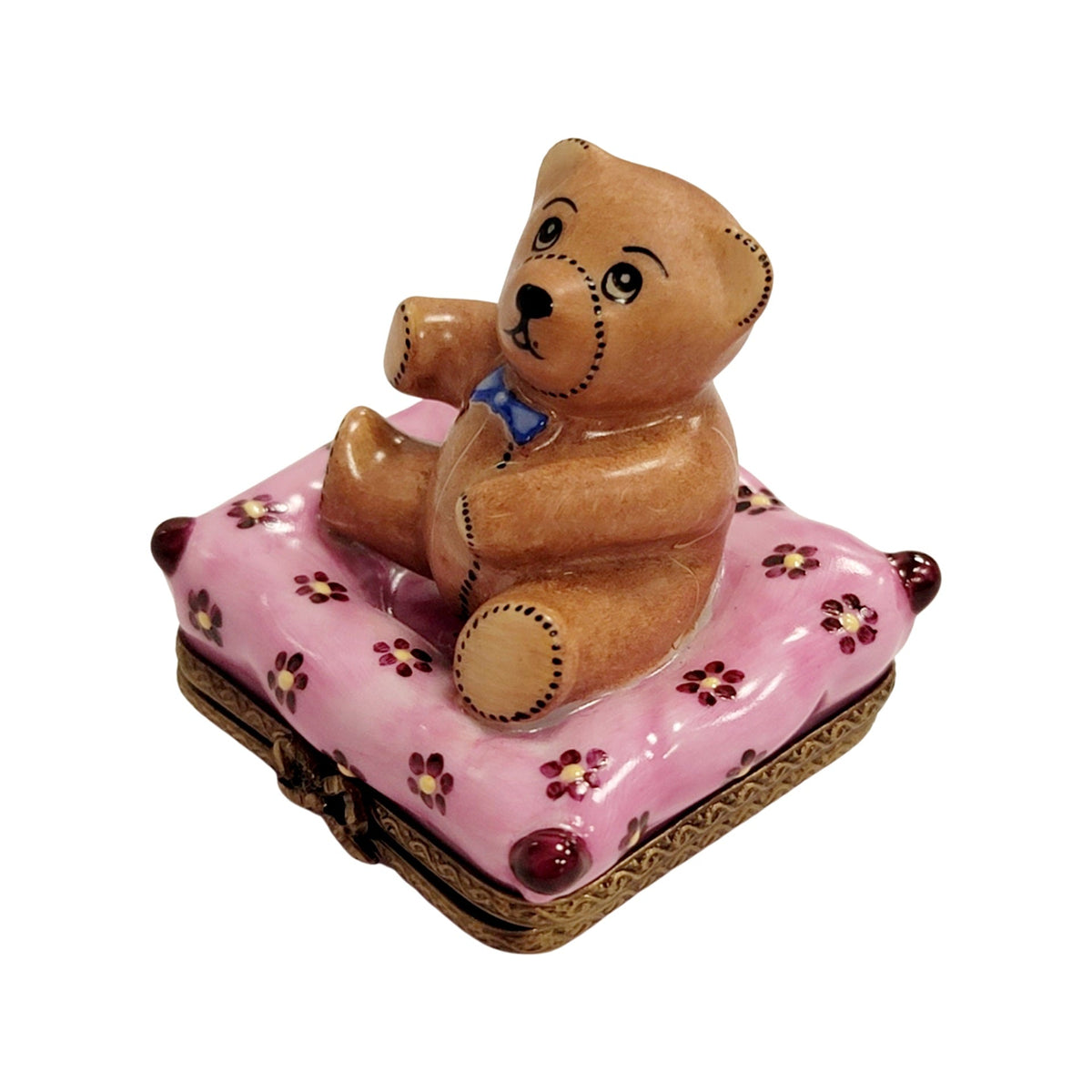 Teddy Bear Porcelain Art Limoges Box, view 3