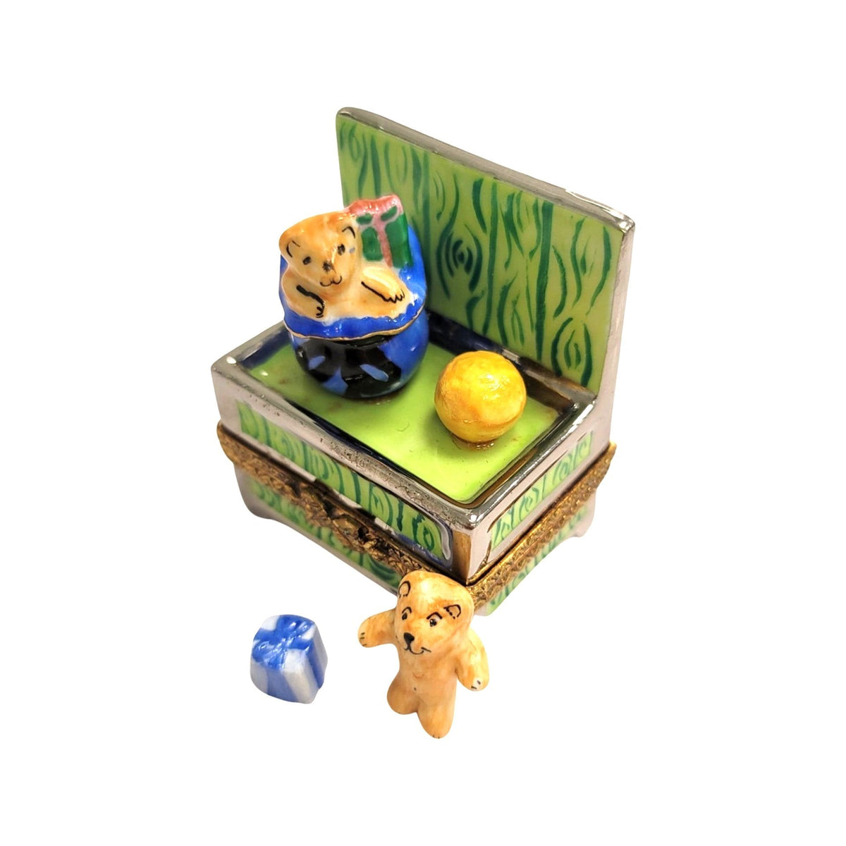 Green Toy Chest Teddy Bear Box, view 4