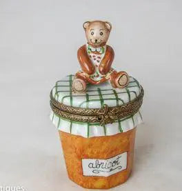 Teddy Bear Apricot Jam Limoges Box, view 2